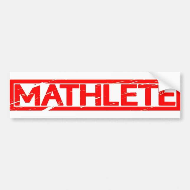 Mathlete Briefmarke Autoaufkleber (Vorne)