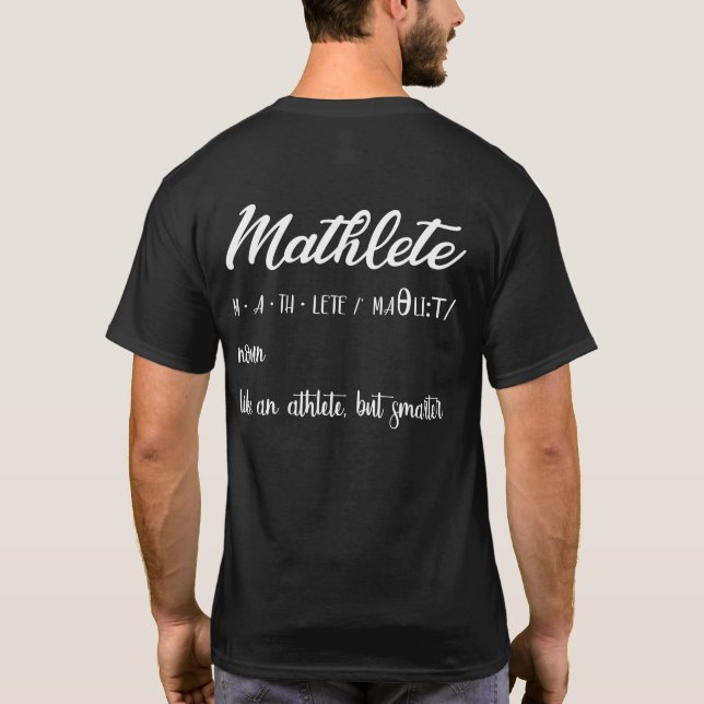 Mathlete Definition Math Nerd Geek T-Shirt (Rückseite)