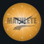 Mathlete Große Wanduhr<br><div class="desc">Sie schießen nicht den Basketball,  Sie berechnen den Anteil der Dreharbeiten. Sie übergeben den Fußball nicht,  Sie bestimmen die Quarterback-Bewertung. Du bist Mathematiker,  Mathematiker. Du bist Mathleete!</div>
