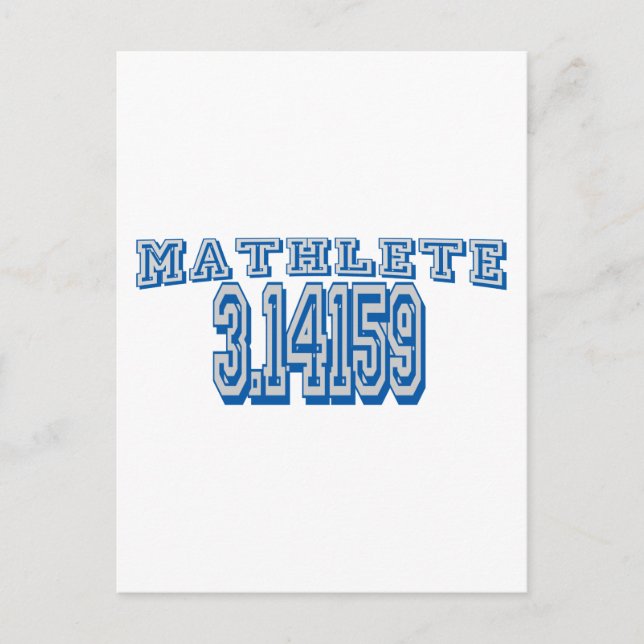 Mathlete Pi Postkarte (Vorderseite)