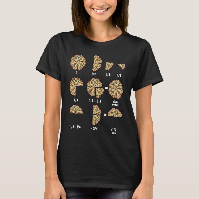 Maths Day Costume Idea For Kids & Pizza Slice Frac T-Shirt (Vorderseite)