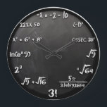 Maths Equation Clock (Black) Große Wanduhr<br><div class="desc">This is how geeks see the time! Inspired from The Big Bang Theory's Sheldon Cooper. Some might also call it Sheldon Cooper Clock :D</div>