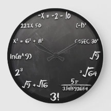 Maths Equation Clock (Black)