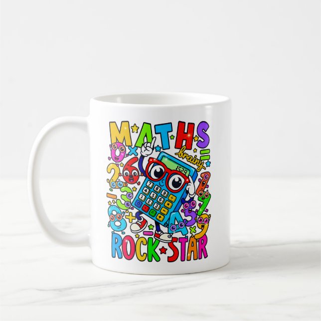 Maths Rock Star Mug | Number Day Teacher Gift Kaffeetasse (Links)