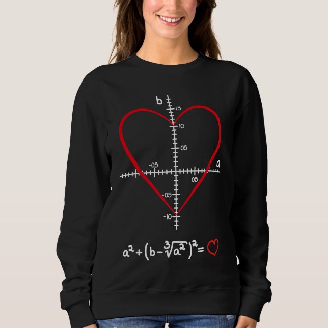 Maths Teacher Heart Equation Valentines Day Maths Sweatshirt (Vorderseite)