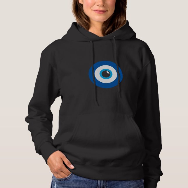 Mati Eye für griechische Fans Hoodie (Vorderseite)