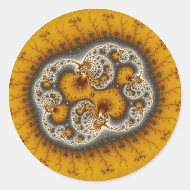 Matilda19 - Fraktal Art Runder Aufkleber (Vorderseite)