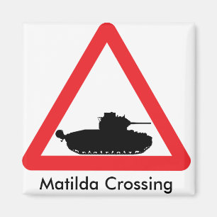 Matilda kreuzender Warnzeichenmagnet Magnet