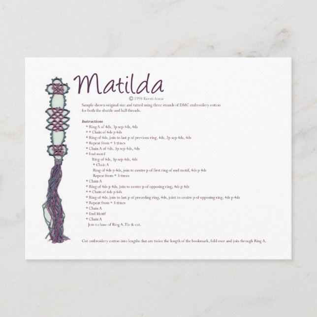 Matilda Postkarte (Vorderseite)