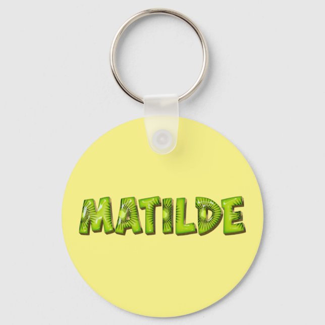 Matilde Name Kiwi Design Porte-clés (Recto)