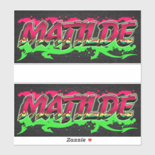 Matilde Vorname Name Graffiti Aufkleber Sticker