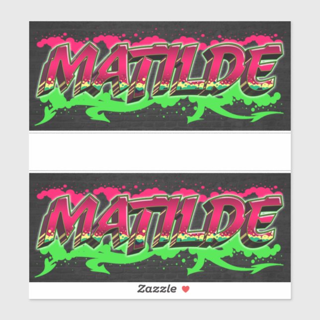 Matilde Vorname Name Graffiti Aufkleber Sticker (Blatt)