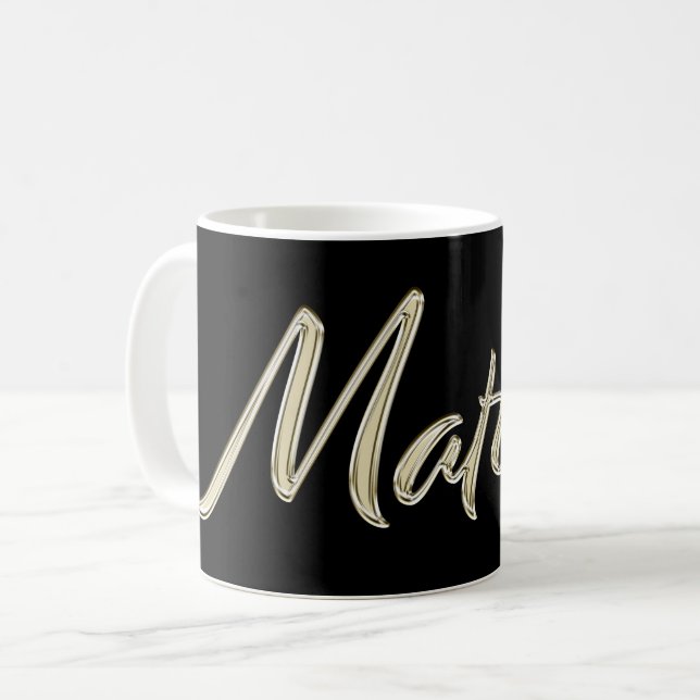 Matilde white gold Handwriting Tasse de café (Devant gauche)