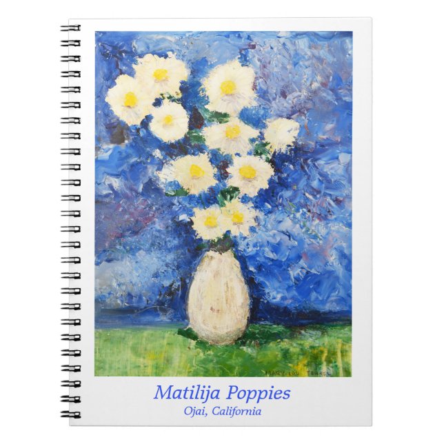 Matilija Poppies Notebook Notizblock (Vorderseite)