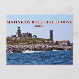 Matinicus Rock Lighthouse, Maine Postcard Postkarte