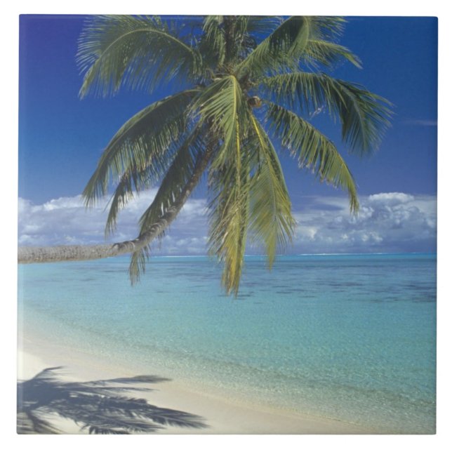Matira Beach auf der Insel Bora Bora, Gesellschaft Fliese (Vorderseite)