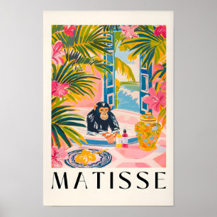 Matisse-Druck, Schimpanse in der Badewanne Lustige Poster