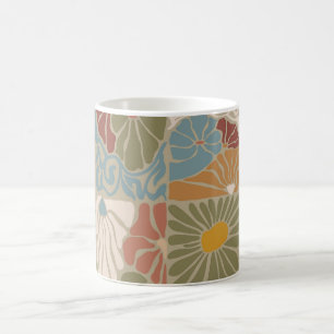 Matisse Groovy floral Art Nouveau 1970er Jahre Boh Kaffeetasse