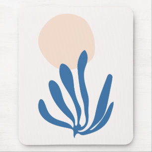 Matisse inspiriert Celadon Blue, Peach Leaf Cutout Mousepad