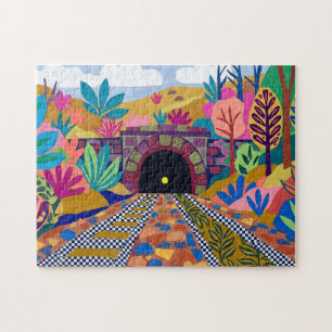 Matisse-Inspirierte Farbige Eisenbahntunnel-Kunst