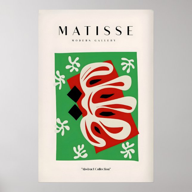 Matisse-Kunstposter - Abstrakte Form Rot Grün Poster (Vorne)