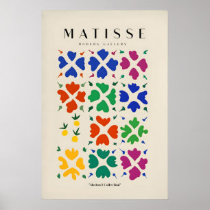 Matisse-Kunstposter - Abstrakter Floralraster-Plak Poster