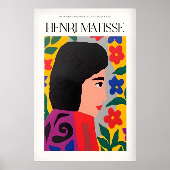 Matisse-Kunstposter - Florale Frau Poster (Vorne)