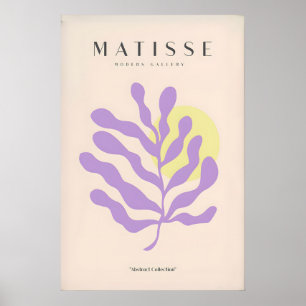 Matisse-Kunstposter - Lila Botanischer Abstract Poster