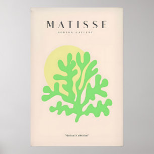Matisse-Kunstposter - Limettengrüner Korallen-Abst Poster