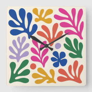 Matisse Papiers Decoupes Ausschnitte Quadratische Wanduhr