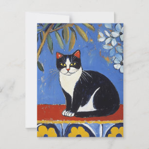 Matisse Schwarze Katze Vintage Postkarte 