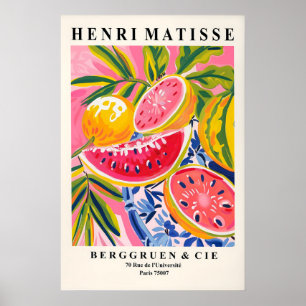 Matisse Wassermelone Kunst Druck Mitte des Jahrhun Poster