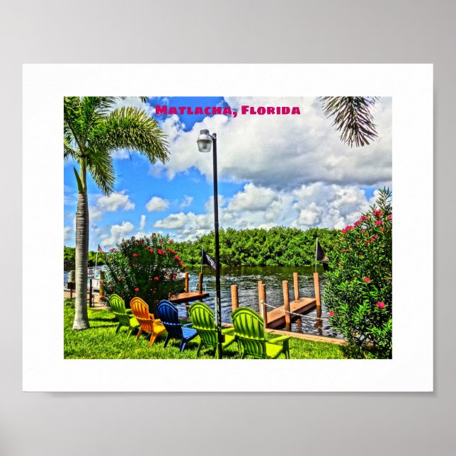 Matlacha Pine Island Florida Printable Art Poster (Vorne)