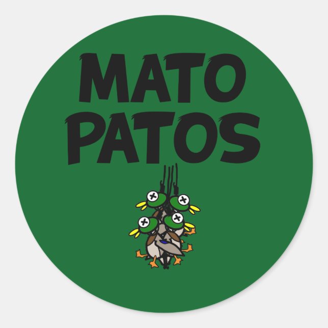 Mato Patos Logo Duck Jagen Round Sticker (Vorderseite)