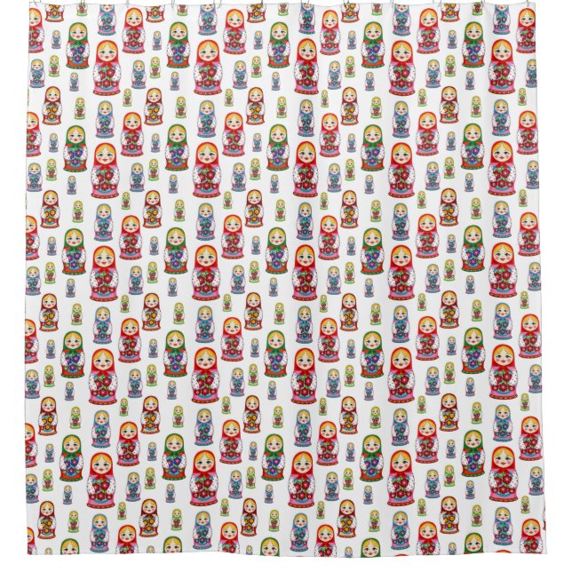 Matreshka Duschvorhang (Vorderseite)