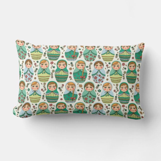 Matreshka Pattern Lumbar Pillow Lendenkissen (Vorderseite)