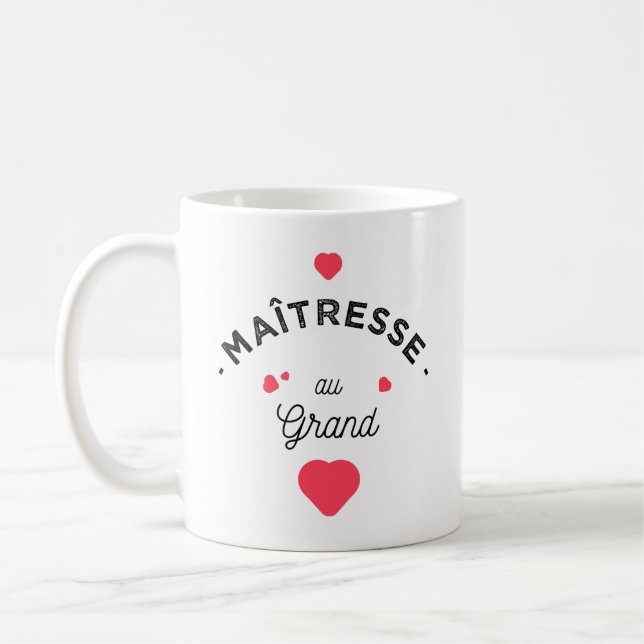Mätresse am großen Herzen Kaffeetasse (Links)