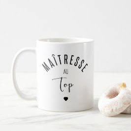 Mätresse an der Echoanzeige Kaffeetasse