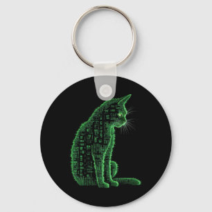 Matrix Cat Art Schlüsselanhänger