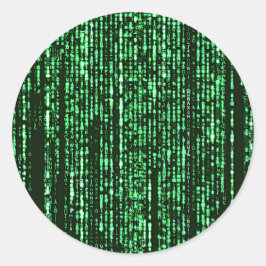 Matrix Code Be a warrior againt the system Runder Aufkleber