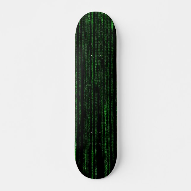 Matrix-Code Skateboard (Vorne)