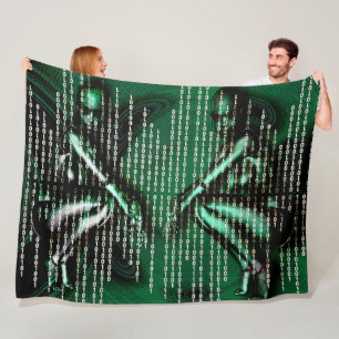 MATRIX-LEUTE FLEECEDECKE