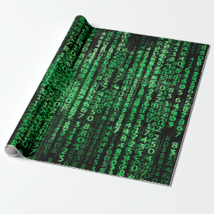 Matrix-Technologie-Daten Geschenkpapier