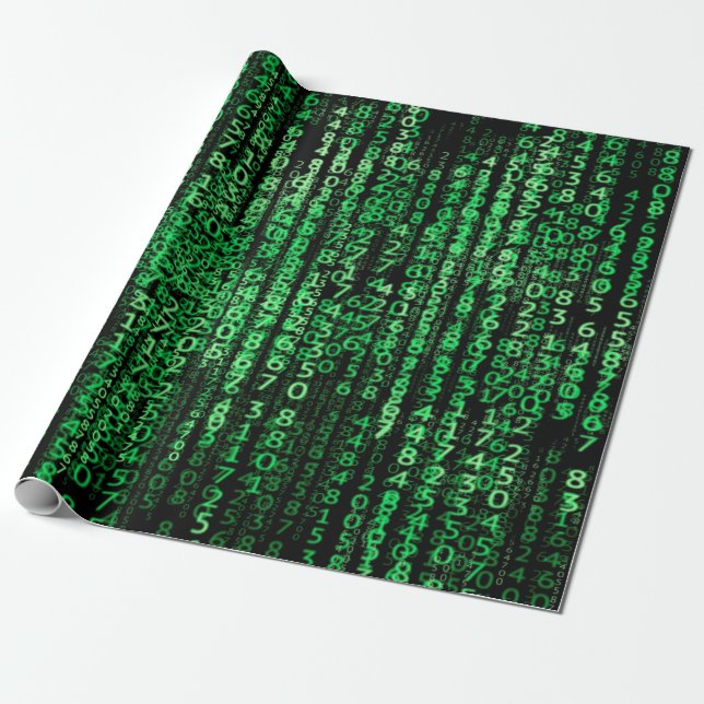 Matrix-Technologie-Daten Geschenkpapier (Ungerollt)