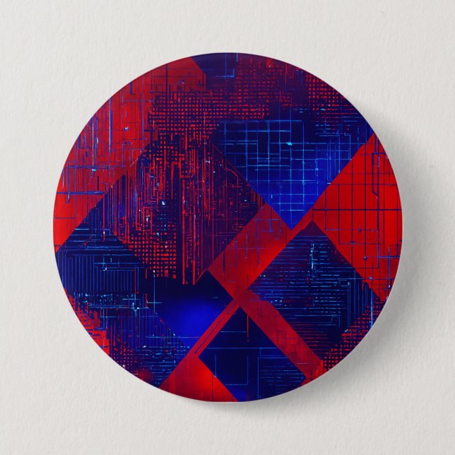 Matrix-Thema große Runde Button (Vorderseite)