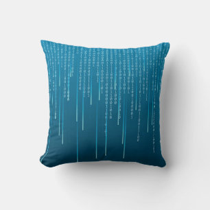 Matrixmuster in Blau Kissen