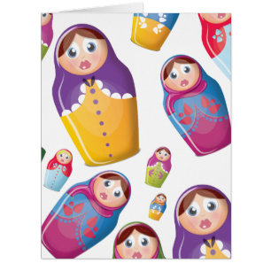 Matrjoschka-Puppe - Russische Nested Dolls Muster