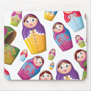 Matrjoschka-Puppe - Russische Nested Dolls Muster Mousepad
