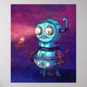 Matrjoschka-U-Boot-Roboter Poster