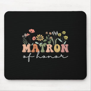 Matron der Ehre Junggeselinnen-Abschied Wildblume Mousepad
